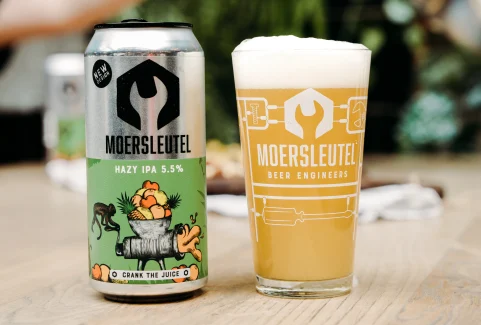 Crank the Juice Hazy NEIPA in glass – juicy IPA example