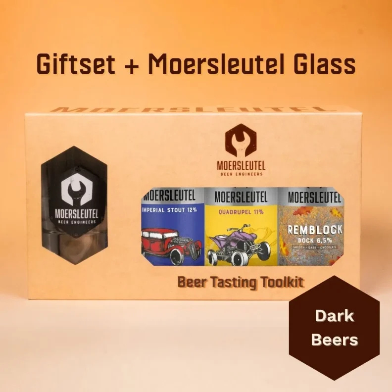 Product image for Gift Pack &#8211; 3 Dark Beers + Glass