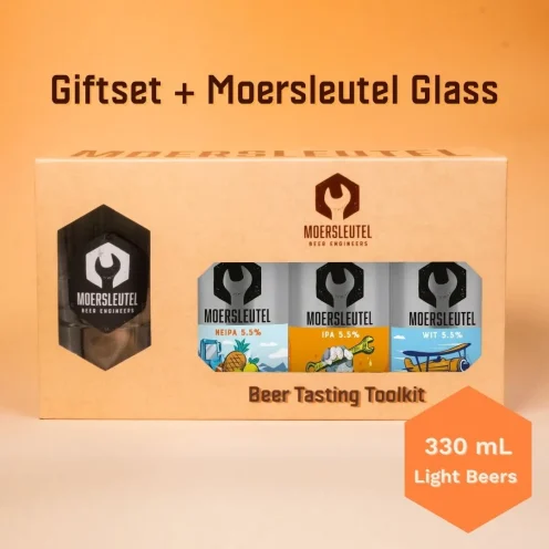 Product image for Gift Pack &#8211; 3 Light Beers 330ml+ Glass